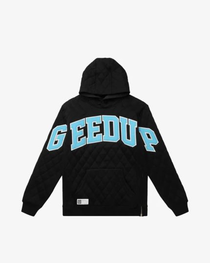 GEEDUP TEAM LOGO HOODIE BLACK BABY BLUE 2.0