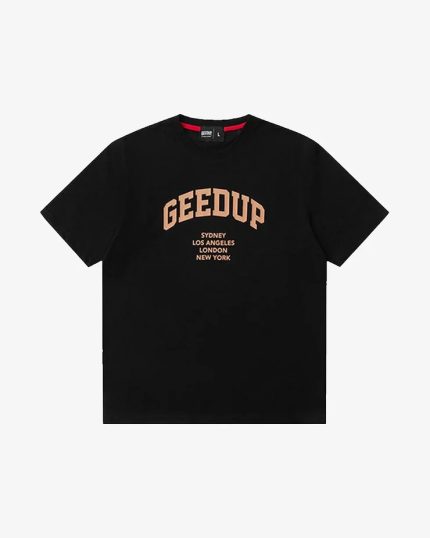 GEEDUP X ARRDEE CITIES BLACK PEACH TEE