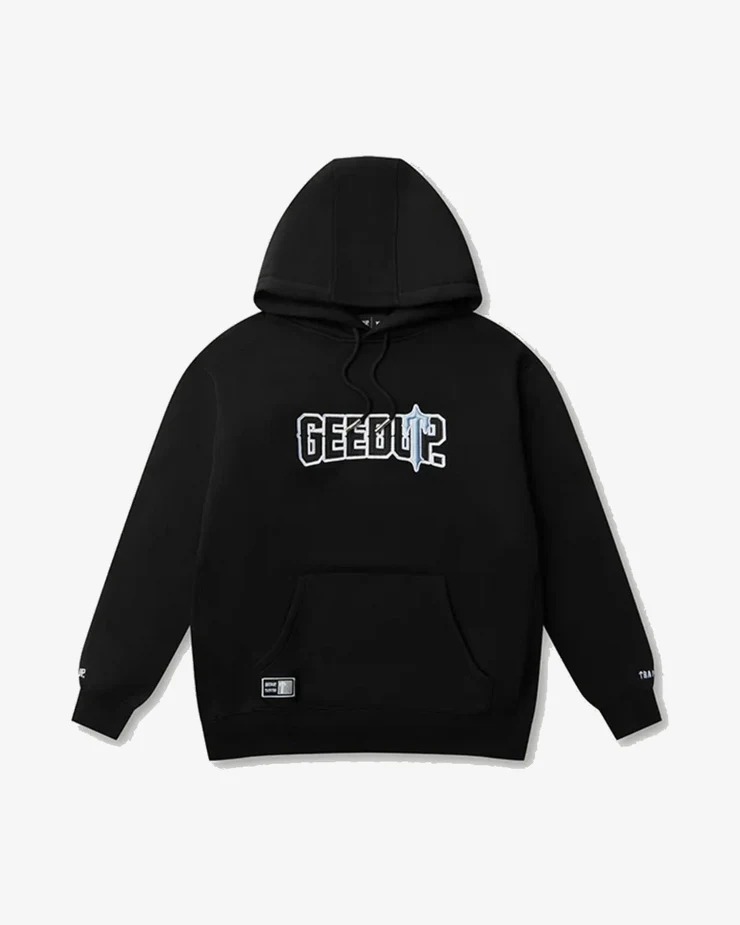 GEEDUP X TRAPSTAR GATE PFK BLACK COOL BLUE HOODIE GEEDUP X TRAPSTAR GATE PFK BLACK COOL BLUE HOODIE