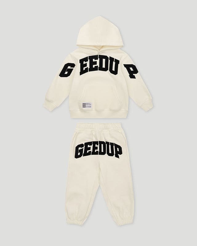 Geedup Team Logo Kids Tracksuit Buttercream/Black