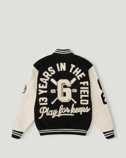 Geedup 13YR PFK Varsity Jacket Black Cream