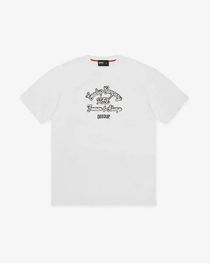 Geedup Company Tee White Navy