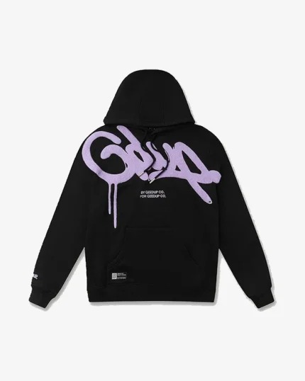 Geedup Handstyle Black Lavender Hoodie