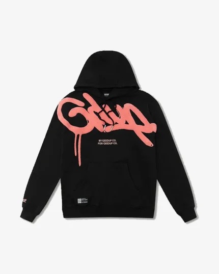 Geedup Handstyle Black Peach Hoodie