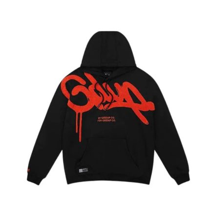 Geedup Handstyle Kids Tracksuit Black Burnt Orange
