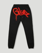 Geedup Handstyle Kids Tracksuit Black Burnt Orange