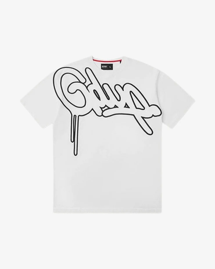 Geedup Handstyle White Navy Tee Geedup Handstyle White Navy Tee