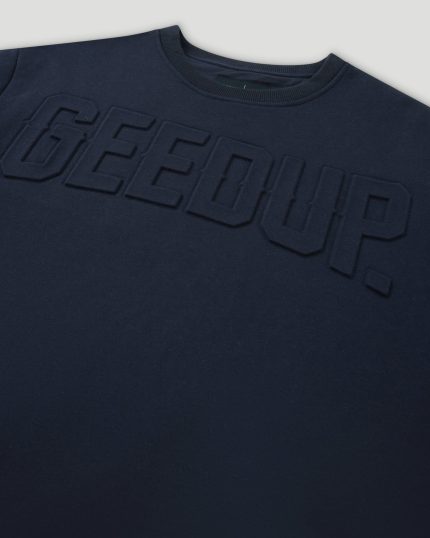 Geedup PFK Core Logo Embossed Crewneck Navy