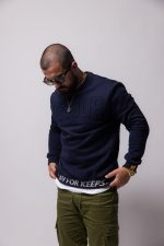 Geedup PFK Core Logo Embossed Crewneck Navy