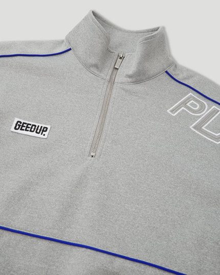 Geedup Play For Keeps Qtr Zip Grey Blue