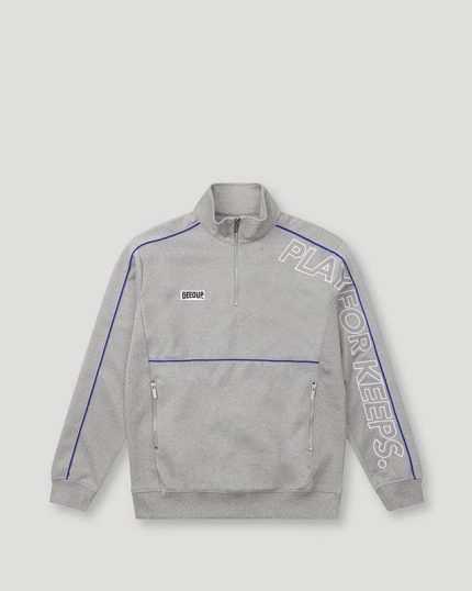 Geedup Play For Keeps Qtr Zip Grey Blue