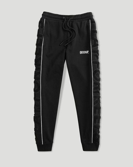 Geedup Play For Keeps Trackpants Black White
