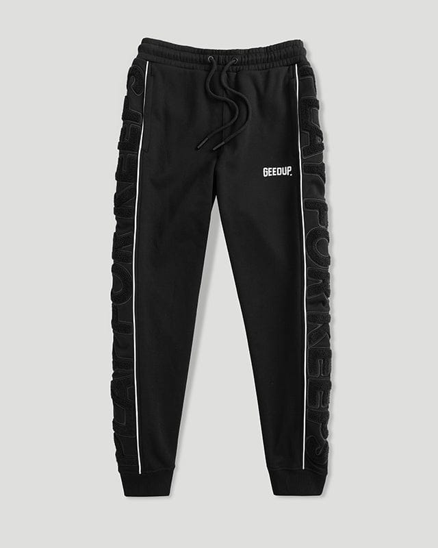 Geedup Play For Keeps Trackpants Black White Geedup Play For Keeps Trackpants Black White