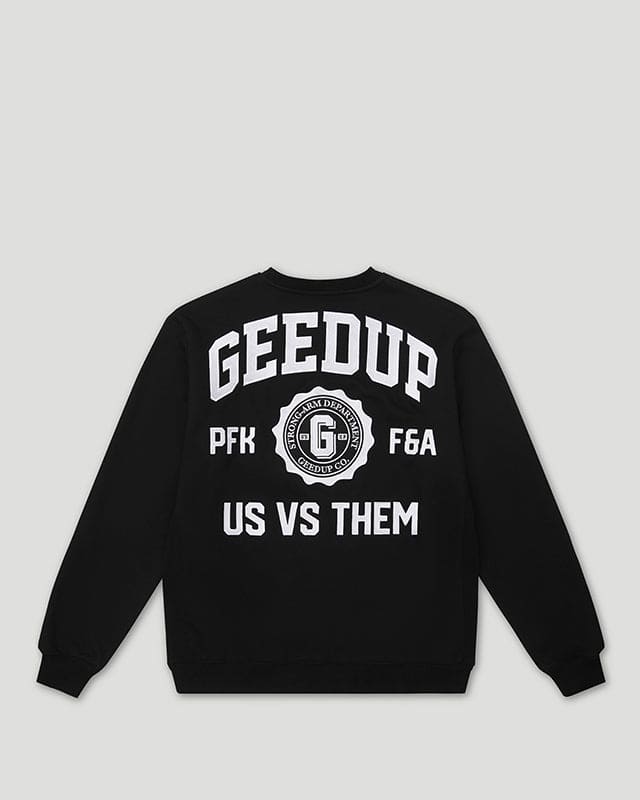 Geedup Strong-Arm Department Crewneck Black Geedup Strong-Arm Department Crewneck Black