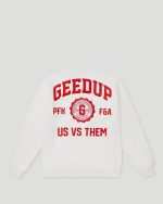 Geedup Strong-Arm Department Crewneck White Red
