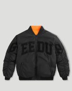 Geedup Team Logo Handstyle Reversible Bomber Black Orange