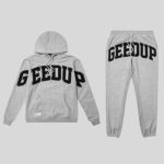 Geedup Team Logo Tracksuit Grey Marle Black